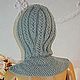 Knitted hood,any female head size. Hoods. alena11-75. My Livemaster. Фото №4