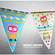 гирлянда с совами и Happy birthday. Элементы интерьера. Ирэна Курганская. Ярмарка Мастеров.  Фото №6