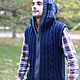 Мужской  жилет "Греющий душу". Mens vests. Authorial Knitting Gayane. Online shopping on My Livemaster.  Фото №2