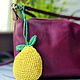 Брелок-обвес, рафия. Брелок. Knitted basket. Ярмарка Мастеров.  Фото №15