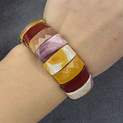 Украшения ручной работы. Ярмарка Мастеров - ручная работа Large bracelet genuine Jasper of mukat cut. Handmade.
