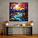 Painting Autumn in the mountains. Landscape. stained glass. buy painting artist. Pictures. House of the Sun (irina-bast). My Livemaster. Фото №6
