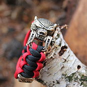 Украшения handmade. Livemaster - original item Men`s bracelet braided from paracord-Bear. Handmade.