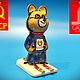 Статуэтка Лыжник СССР Олимпийский Мишка фарфор, Статуэтка, Москва,  Фото №1