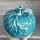 Apple interior Turquoise. Sculpture. Ceramist_mamontov. Online shopping on My Livemaster.  Фото №2