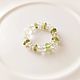 Dimensionless ring made of chrysolite beads and light citrine, Rings, Barnaul,  Фото №1