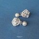 Клипсы свадебные с кристаллами и жемчугом Сваровски. Серьги. Crystal lace. Ярмарка Мастеров.  Фото №4