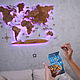 Деревянная Карта мира на стену с подсветкой 150х90 см. Карты мира. Craftboxua. Интернет-магазин Ярмарка Мастеров.  Фото №2