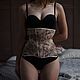 Кружевной  утягивающий подгрудный корсет. Корсеты. Meraki corsets. Интернет-магазин Ярмарка Мастеров.  Фото №2
