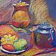 PAINTING STILL LIFE PAINTING STILL LIFE JUG WITH FRUIT, Pictures, Samara,  Фото №1
