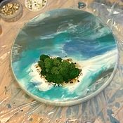 Картины и панно handmade. Livemaster - original item «Island». Painting made of stabilized moss and epoxy resin. Handmade.