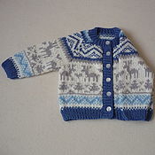 Одежда детская handmade. Livemaster - original item Jacket with scandinavian patterns. Handmade.