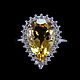 Женское серебряное кольцо с крупным натуральным жёлтым цитрином!, Кольца, Невинномысск,  Фото №1