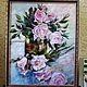 Picture.oil.Roses.' Still life with roses' delicate flowers. Pictures. OMA-EVA. My Livemaster. Фото №4