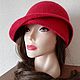Шляпка валяная Wonderful Red Hat. Шляпы. Оксана Молева. Интернет-магазин Ярмарка Мастеров.  Фото №2