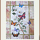Embroidered picture "Butterfly on a flower.". Pictures. Cross stitch and beads!. My Livemaster. Фото №6