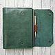 A5 green diary with brown pockets. Notebooks. AM.Masterskaya (am-masterskaya). Online shopping on My Livemaster.  Фото №2