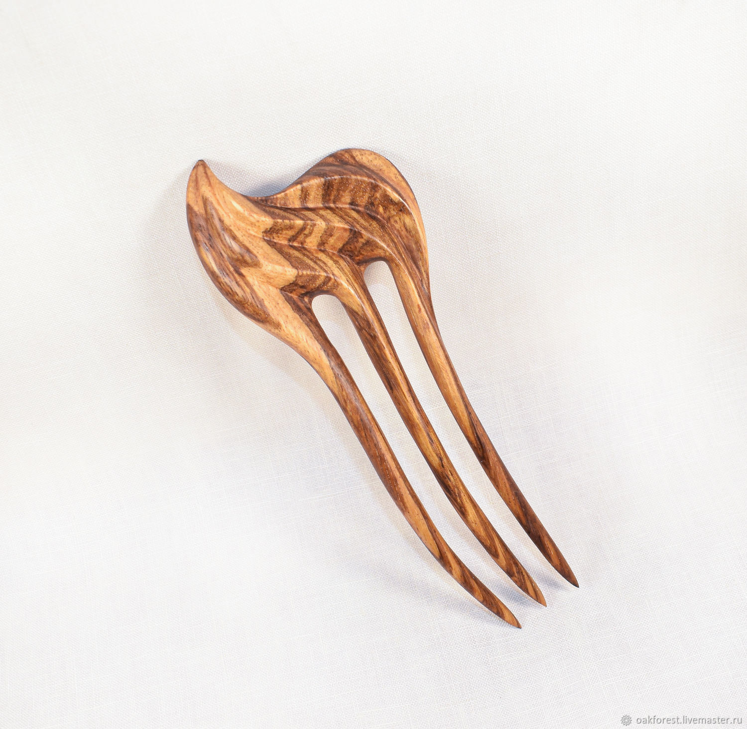 Hair clip made of wood ' dune '(Zebrano), Hairpins, Krasnodar,  Фото №1
