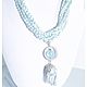 Pearl necklace with aquamarine 'Nymph'. Necklace. Magical Beauty Gems. Online shopping on My Livemaster.  Фото №2