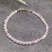 Украшения handmade. Livemaster - original item Lavender Amethyst Natural Bracelet with Cut. Handmade.