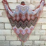 Аксессуары handmade. Livemaster - original item Shawl Big Jasmine Author`s Work Shawl With Knitting Needles. Handmade.