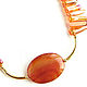 Orange necklace with quartz 'amber radiance' summer necklace. Necklace. Irina Moro. My Livemaster. Фото №4