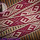 Women's belt meander gray-burgundy, Belts and ribbons, Chrysostom,  Фото №1