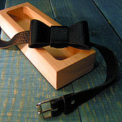 Аксессуары handmade. Livemaster - original item leather bow tie. Handmade.