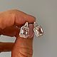 Продано! Серьги с натуральным морганитом 3.05 ct. Серьги классические. Елена. Ярмарка Мастеров.  Фото №6