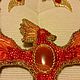 Заказать Колье "Огненный феникс" вышитое с лентой шибори. Anastasia Smolina Jewelry and Gifts. Ярмарка Мастеров. . Колье Фото №3