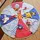 Игровой развивающий коврик "Солнышко" (синий). Игровой коврик. Lutik (Ольга). Интернет-магазин Ярмарка Мастеров.  Фото №2