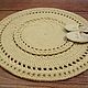 Order Carpets for the home: a round rug made of Provence cord in openwork. knitted handmade rugs (kovrik-makrame). Livemaster. . Floor mats Фото №3
