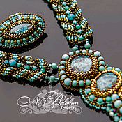 Украшения handmade. Livemaster - original item Jewelry set with azurite. Handmade.