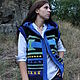 Order Vest "Western"Blue. Authorial Knitting Gayane. Livemaster. . Vests Фото №3