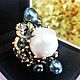Black pearl ring with Baroque and classic pearls. Rings. dobrivolshebnik (dobrivolshebnik). Online shopping on My Livemaster.  Фото №2