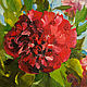 Пион красный Картина маслом 18х24 см, Картины, Санкт-Петербург,  Фото №1