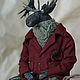  Лось Нарядный. Интерьерная кукла. Ирина Сайфийдинова (textileheart). Ярмарка Мастеров.  Фото №5