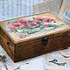 Tea box 6 compartments poppies and a slipper, Box, Moscow,  Фото №1