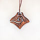 Pendant-Amulet made of wood 'manta' (Ethyl). Pendant. OakForest Wooden Jewelry. Online shopping on My Livemaster.  Фото №2