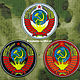 Stripe `emblem of the Soviet Union` (white / black / red) Machine embroidery. beloretskiy stripe. patch. chevron. patch. embroidery. chevrons. patches. stripe. to purchase a patch.
