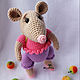 Mouse Sonia. Stuffed Toys. Favorite toys from Kafetina. My Livemaster. Фото №5