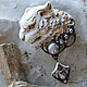 Brooch-pin: ' Marble Tiger'. Brooches. House Of The Moon Dew. Online shopping on My Livemaster.  Фото №2