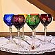 'Anna Hutte'.  Set of colored crystal wine glasses. Vintage glasses. Imperia. Online shopping on My Livemaster.  Фото №2