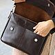 Brown leather women's bag, messenger bag. Messenger Bag. migotobags. My Livemaster. Фото №4