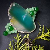 Украшения handmade. Livemaster - original item A hairpin made of natural Agate and aventurine beads is a symbol of nature. Handmade.