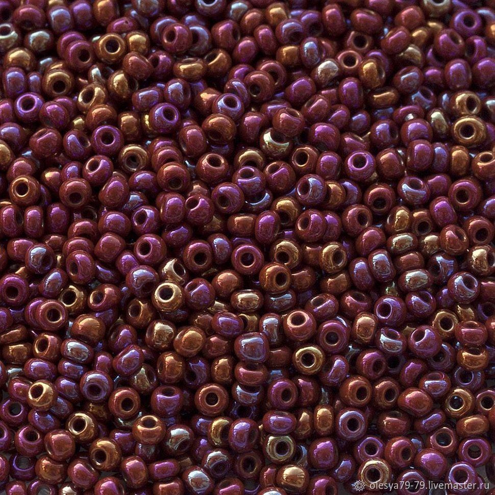 10 gr 10/0 Czech beads Preciosa 14600 brown burgundy neproz rad, Beads, Chelyabinsk,  Фото №1