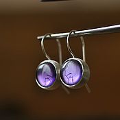 Украшения handmade. Livemaster - original item Silver earrings with amethyst. Handmade.