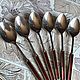 Spoons 6 pcs., nickel, silver, enamel, Europe, Vintage Cutlery, Arnhem,  Фото №1
