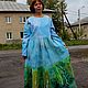 Felted dress 'Native birch'. Dresses. silk wool. My Livemaster. Фото №4