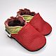 Red Baby Shoes, Baby Moccasins, Leather Baby Shoes, Ebooba, Footwear for childrens, Kharkiv,  Фото №1
